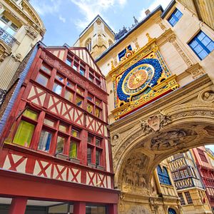 Rouen Rue de Gros Horloge Frankreich 