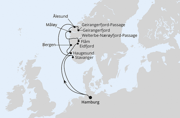 Impression zu Sommerferien 2026 - AIDAprima - Norwegens Fjordwelt