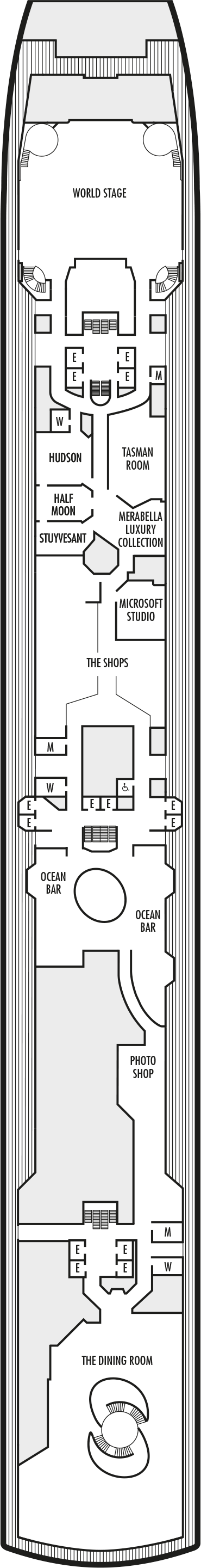 MS Oosterdam - Holland America Line - Deck 3 (Promenade Deck)