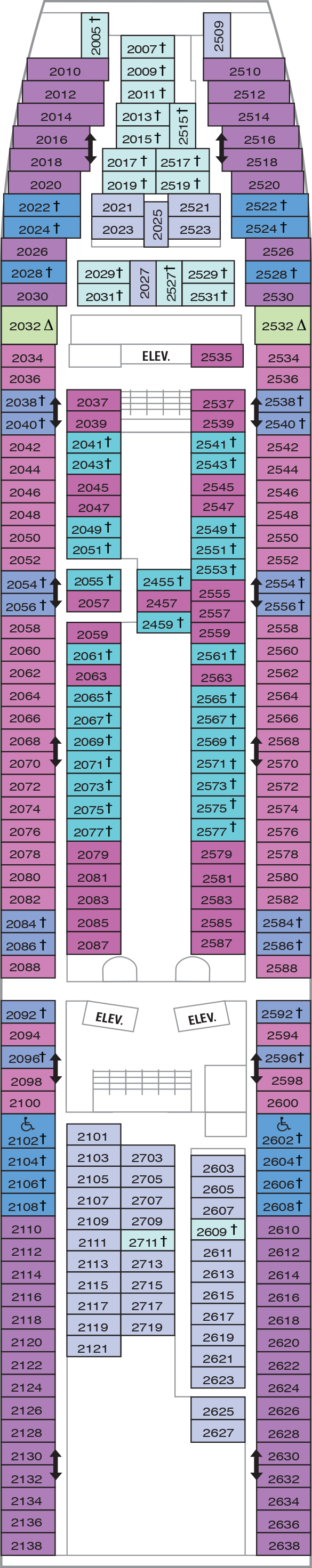 Rhapsody of the Seas - Royal Caribbean International - Deck 2