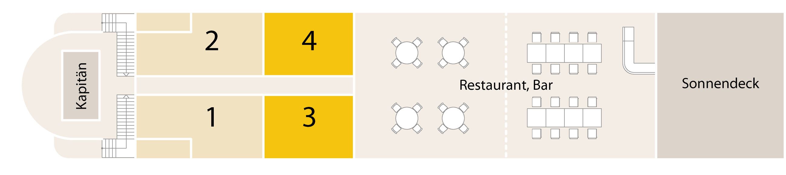 MEKONG PEARL - Ohne Reederei - OBERDECK