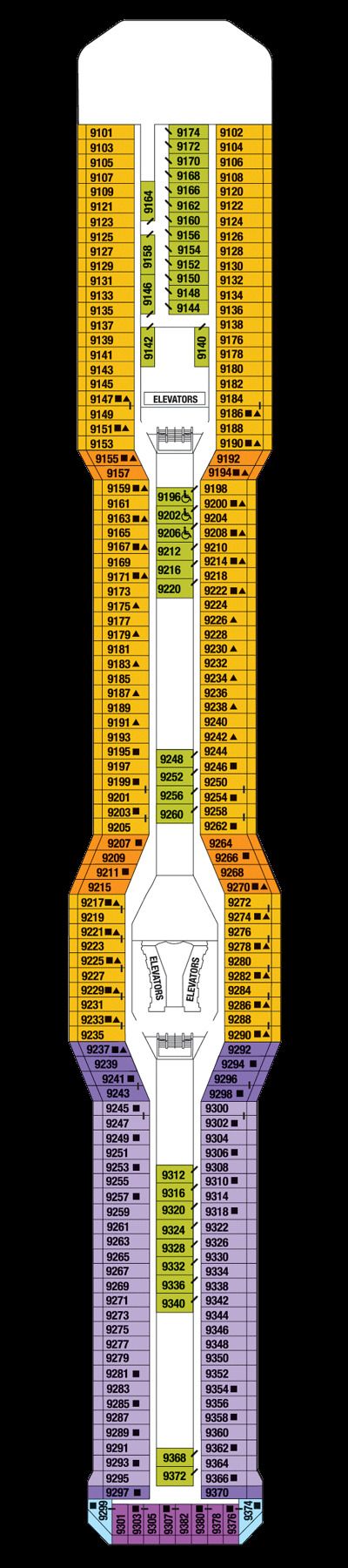 Celebrity Eclipse - Celebrity Cruises - Deck 9 (Panorama Deck)
