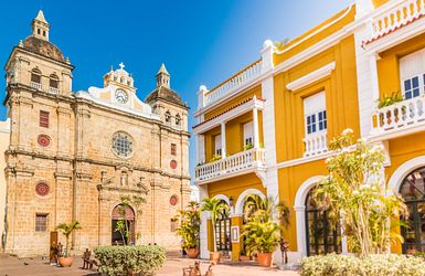 Cartagena mit Blick auf den Plaza de la Aduana