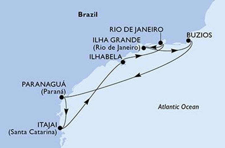Impression zu Winter 2026/27 - MSC Musica - Brasilianische Küstenklänge