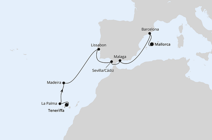Impression zu AIDA Winter 2026/27 - AIDAperla - Kanaren & Andalusien