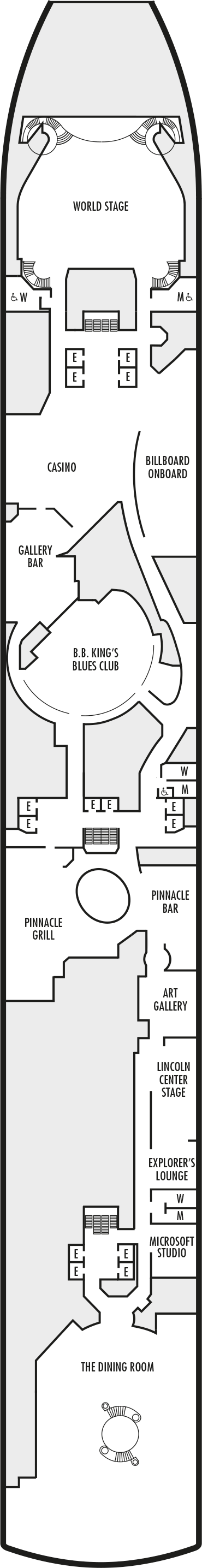 MS Nieuw Amsterdam - Holland America Line - Deck 2 (Lower Promenade)