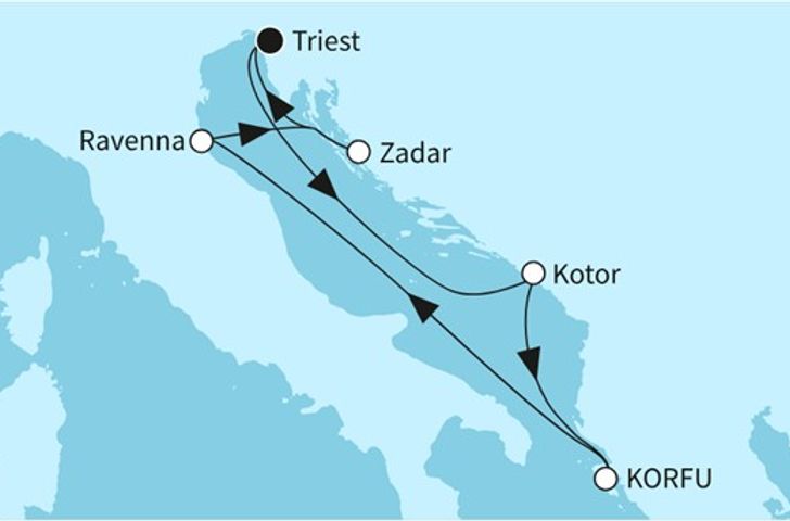 Impressionn zu Suiten Special Sommer 2025 - Mein Schiff 6 - Adria mit Zadar