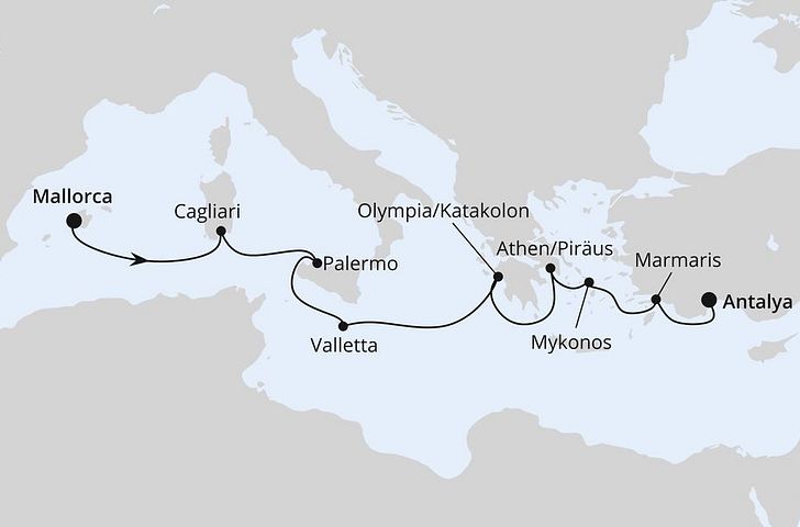 Impression zu AIDA Suiten Sommer 2026 - AIDAstella - Italien, Griechenland & Türkei