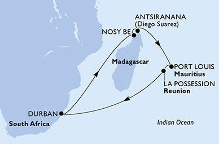 Impression zu MSC Festtagsreisen - Winter 2025/26 - Indischer Ozean Entdeckungsreise
