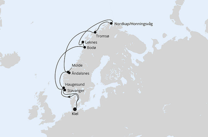 Impression zu Sommer 2027 - AIDAbella - Norwegen mit Lofoten & Nordkap
