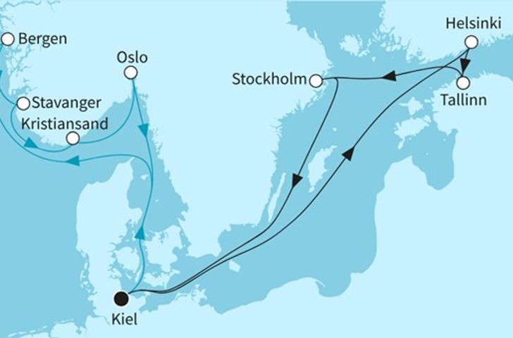 Impressionn zu Winter 2026/27 - Mein Schiff 3 - Zauberhaftes Norwegen & Ostseemetropolen