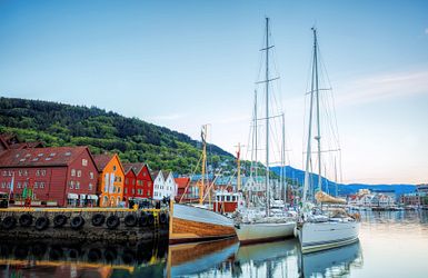 Hafenblick in Bergen