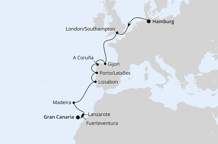 Impressionn zu AIDA PREMIUM All Inclusive Winter 2026/27 - Westeuropa-Highlights