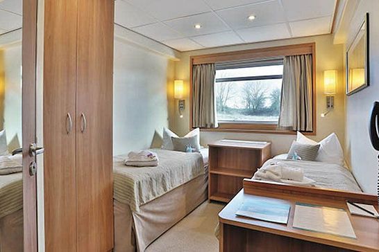 MS Junker Joerg - 1AVista - 2-Bett Hauptdeck (achtern) (HDA)