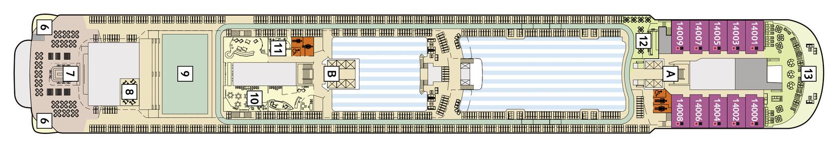 Mein Schiff 3 und 4 Deck 14