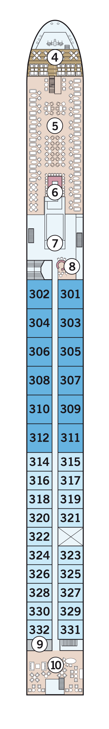 MS Amadeus Silver III - Amadeus Flusskreuzfahrten - Deck 3 (Mozart-Deck)