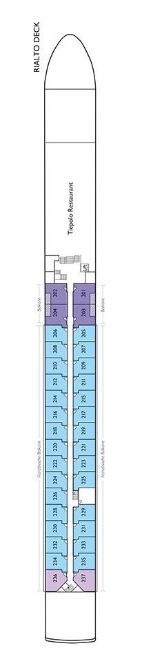 LADY DILETTA - Plantours Flusskreuzfahrten - Deck 2 (Rialto Deck)