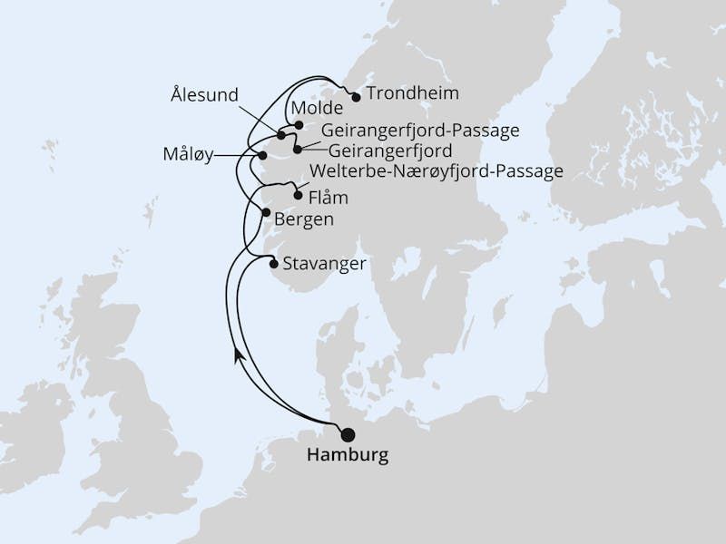 Norwegens Fjord-weltnaturerbe ab Hamburg 2