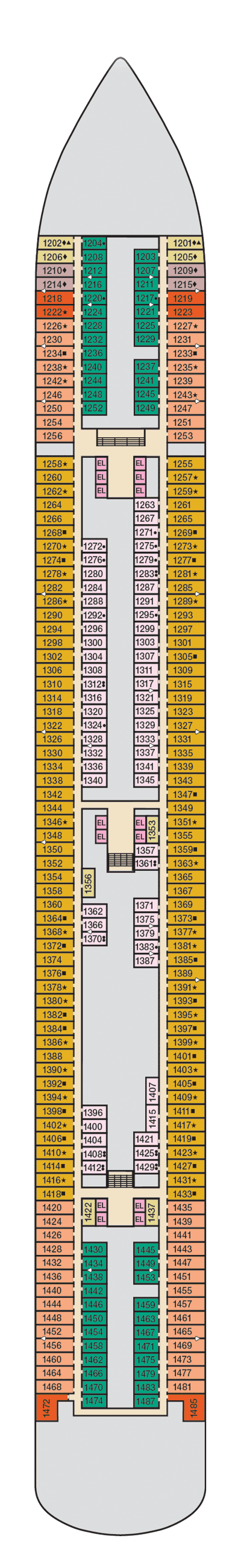 Carnival Horizon - Carnival Cruise Line - Deck 1 (Riviera)