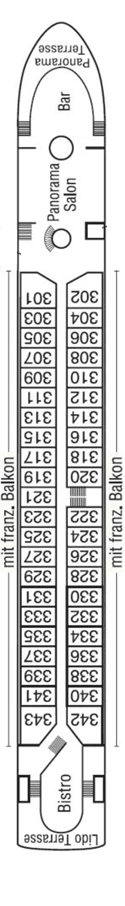 MS Alina  - Phoenix Flusskreuzfahrten - Deck 3 (Oriondeck)