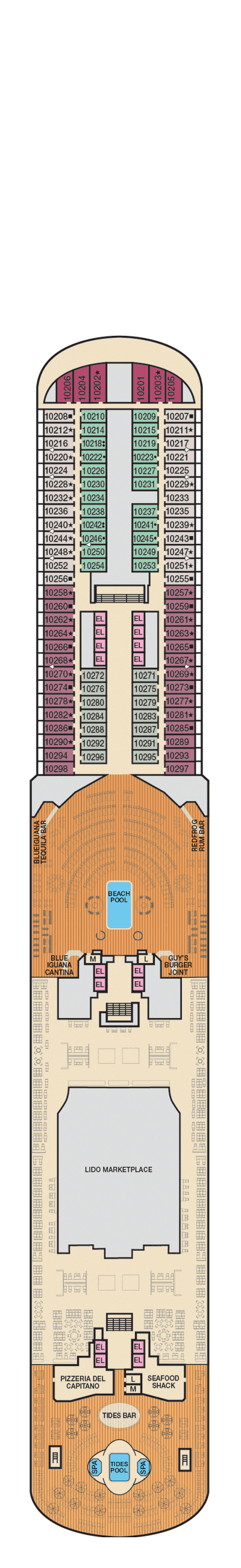Carnival Horizon - Carnival Cruise Line - Deck 10 (Lido)