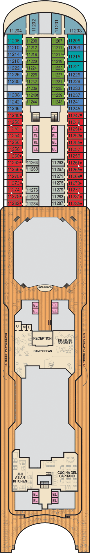 Carnival Vista - Carnival Cruise Line - Deck 11 (Deck 11)