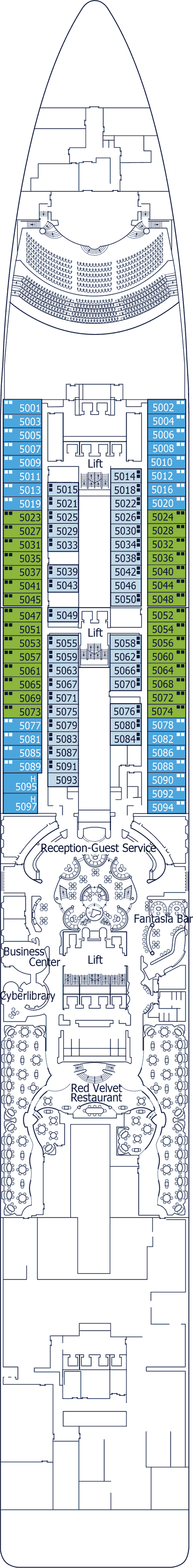 MSC Fantasia - MSC Cruises - Deck 5 (Fantasia)