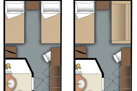 MS Deutschland - Phoenix Seereisen - 2-Bett-Außenkabine Kat. I (Glückskabine)