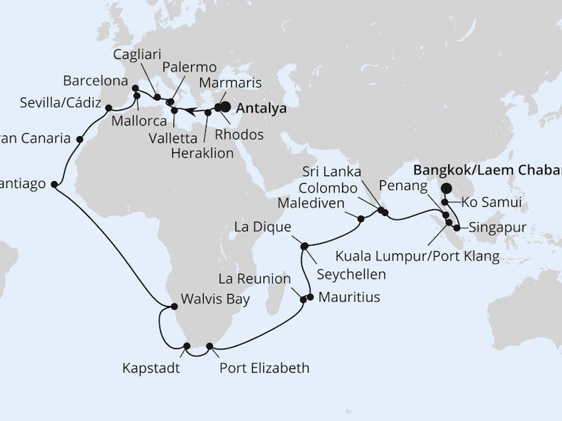 Weltenbummler Mittelmeer, Afrika & Indischer Ozean
