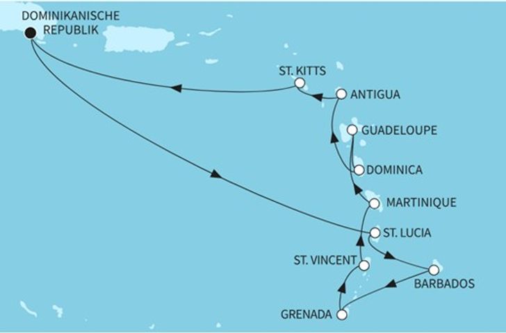 Impressionn zu Winter 2026/27 - Mein Schiff 2 - Karibische Inseln