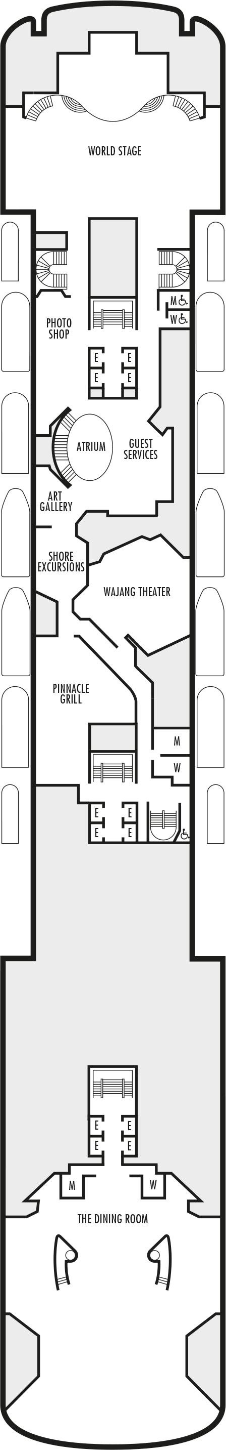 MS Zaandam - Holland America Line - Deck 4 (Promenade Deck)