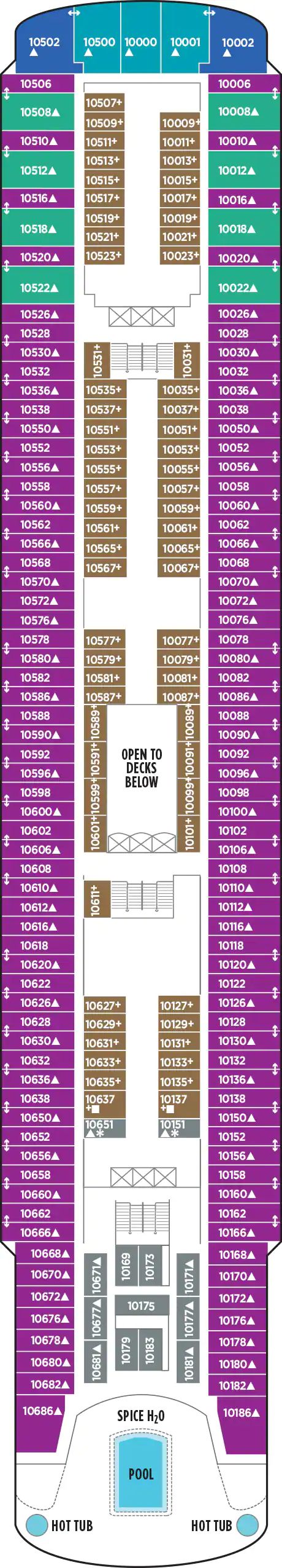 Norwegian Spirit - Norwegian Cruise Line - Deck 10 (Deck 10)
