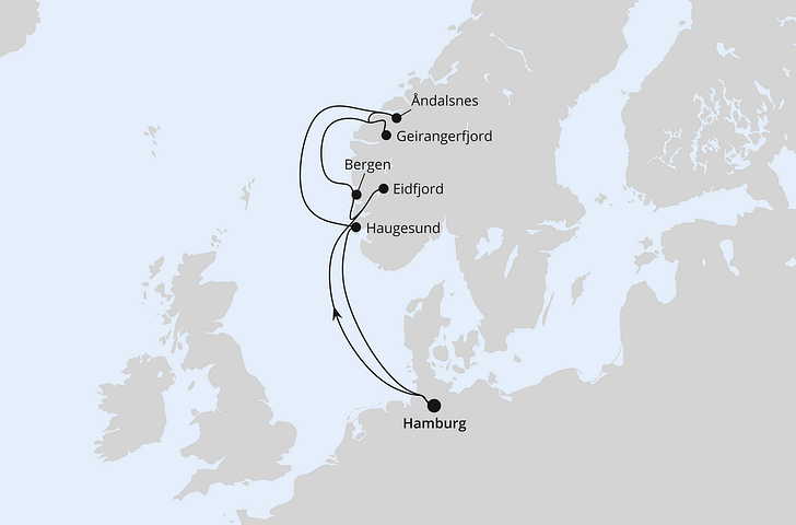 Impression zu AIDA Mailights - Norwegens Fjorde
