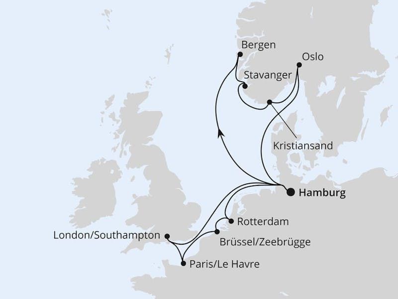 Metropolen & Südnorwegen ab Hamburg