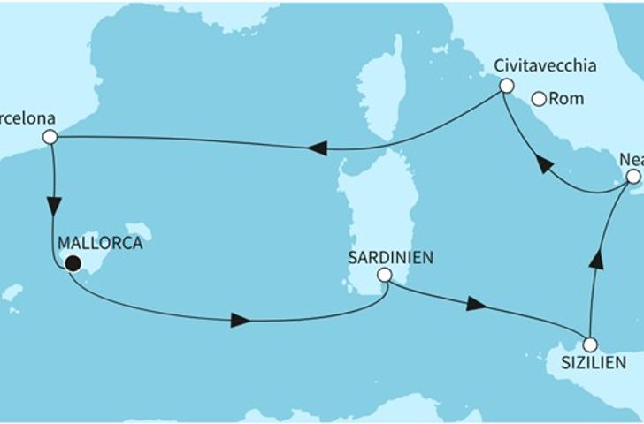 Impressionn zu Sommer 2025 - Mein Schiff Relax - Spanien & Italien