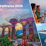 Die Weltreise 2026 mit der Costa Deliziosa
