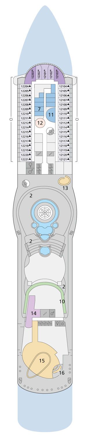 AIDAsol - AIDA Cruises - Deck 12 (Deck 12)