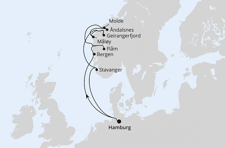 Impressionn zu AIDA Angebot der Woche - AIDAprima - Norwegens Fjorde mit Geiranger