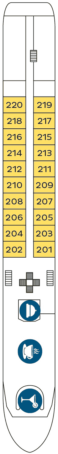 MS THURGAU SAXONIA - Nicko Cruises - Deck 2 (Oberdeck)