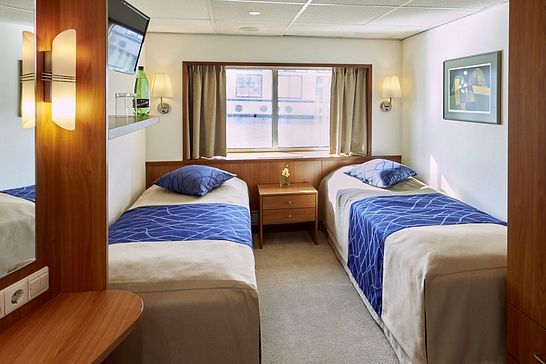 MS Rousse Prestige - Plantours Flusskreuzfahrten - Kategorie 4, Zweibett außen, große Fenster, Oberdeck, Garantiekabine (PG04)