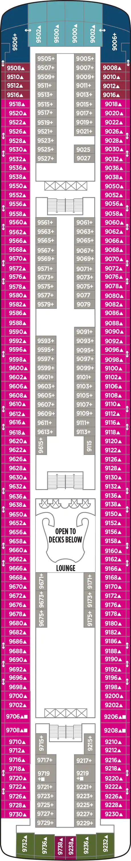 Norwegian Dawn - Norwegian Cruise Line - Deck 9 (Deck 09)