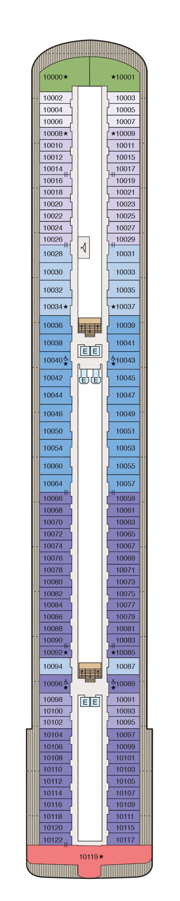 MS Allura - Oceania Cruises - Deck 10 (Deck 10)