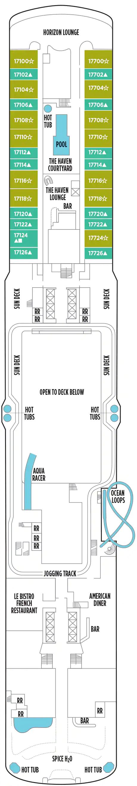 Norwegian Bliss - Norwegian Cruise Line - Deck 17 (Deck 17)