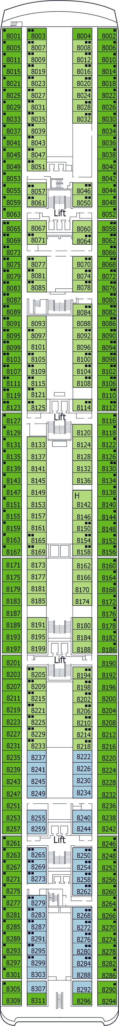 MSC Lirica - MSC Cruises - Deck 8 (Paganini)