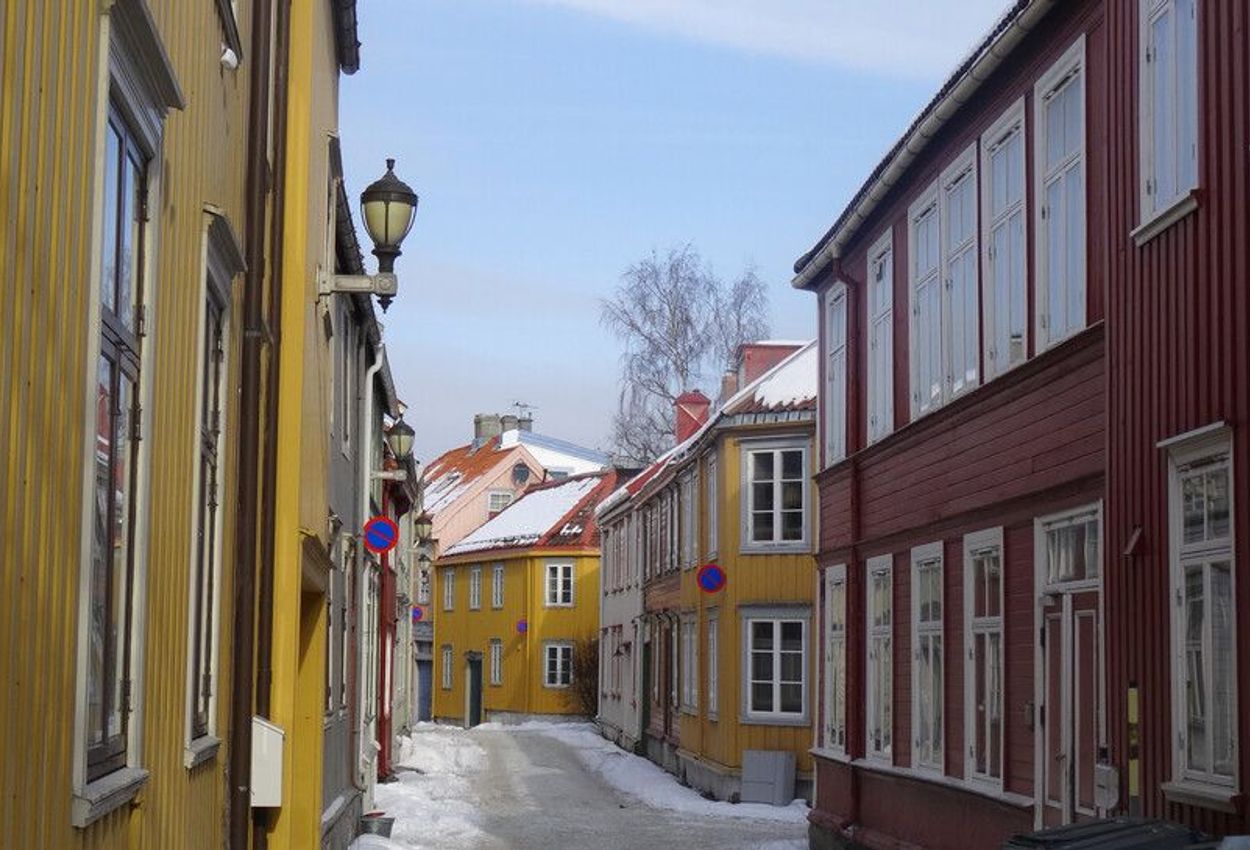 Bunte Häuser in Trondheim