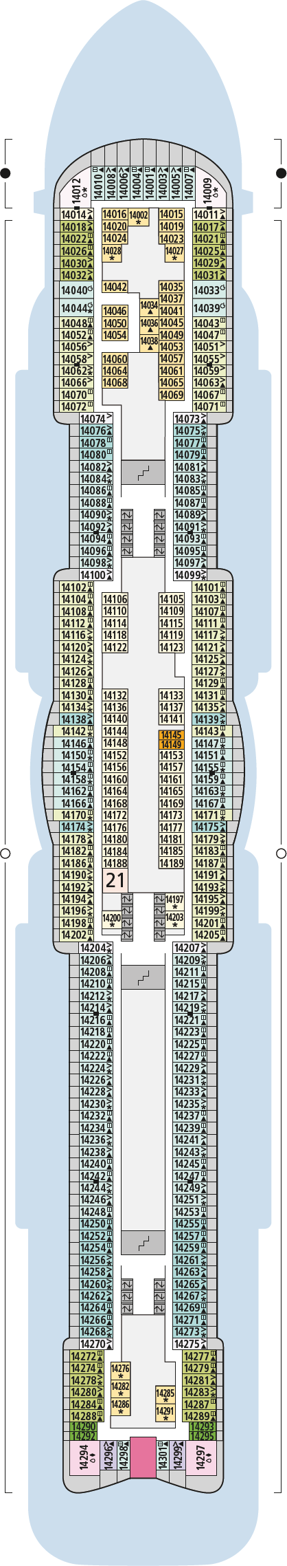 AIDAcosma - AIDA Cruises - Deck 14 (Deck 14)