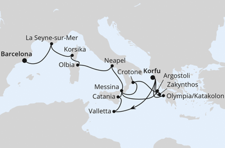 Impression zu Herbstferien 2026 - AIDAblu - Griechenland, Italien & Spanien