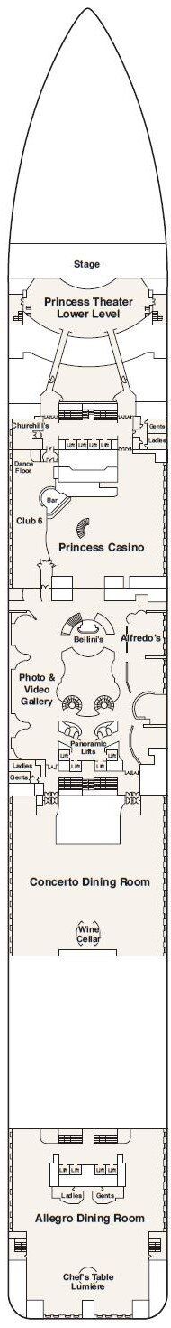 Royal Princess - Princess Cruises - Deck 6 (Fiesta)