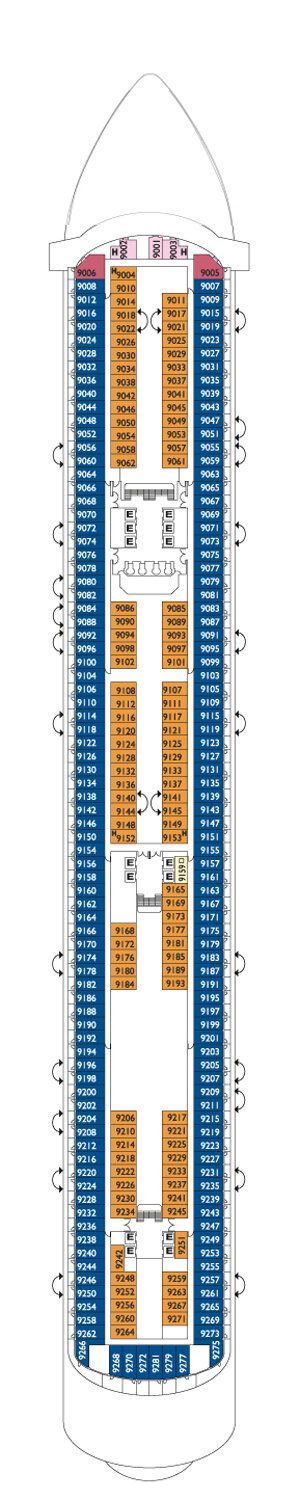 Costa Diadema - Costa Kreuzfahrten - Deck 9 (Bizantino)