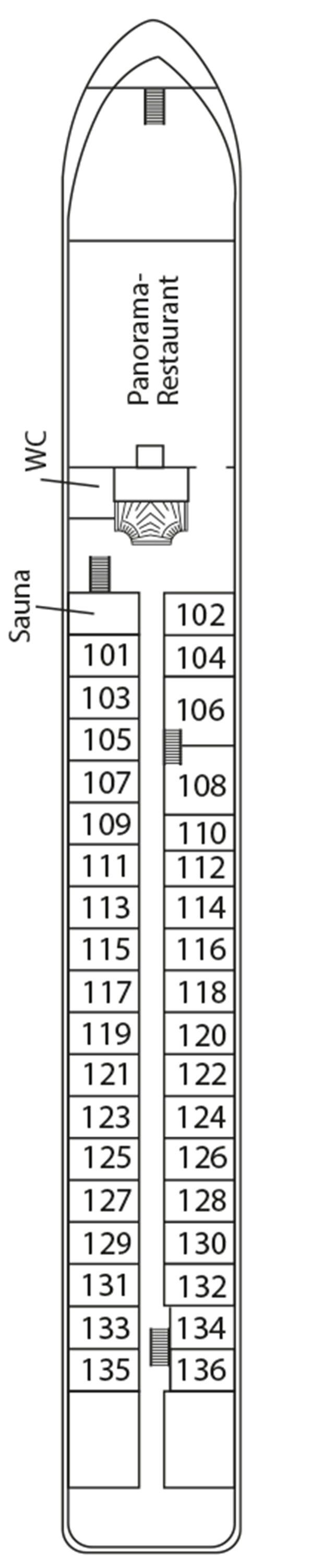 MS Swiss Crystal - Phoenix Flusskreuzfahrten - Deck 1 (Emeralddeck)